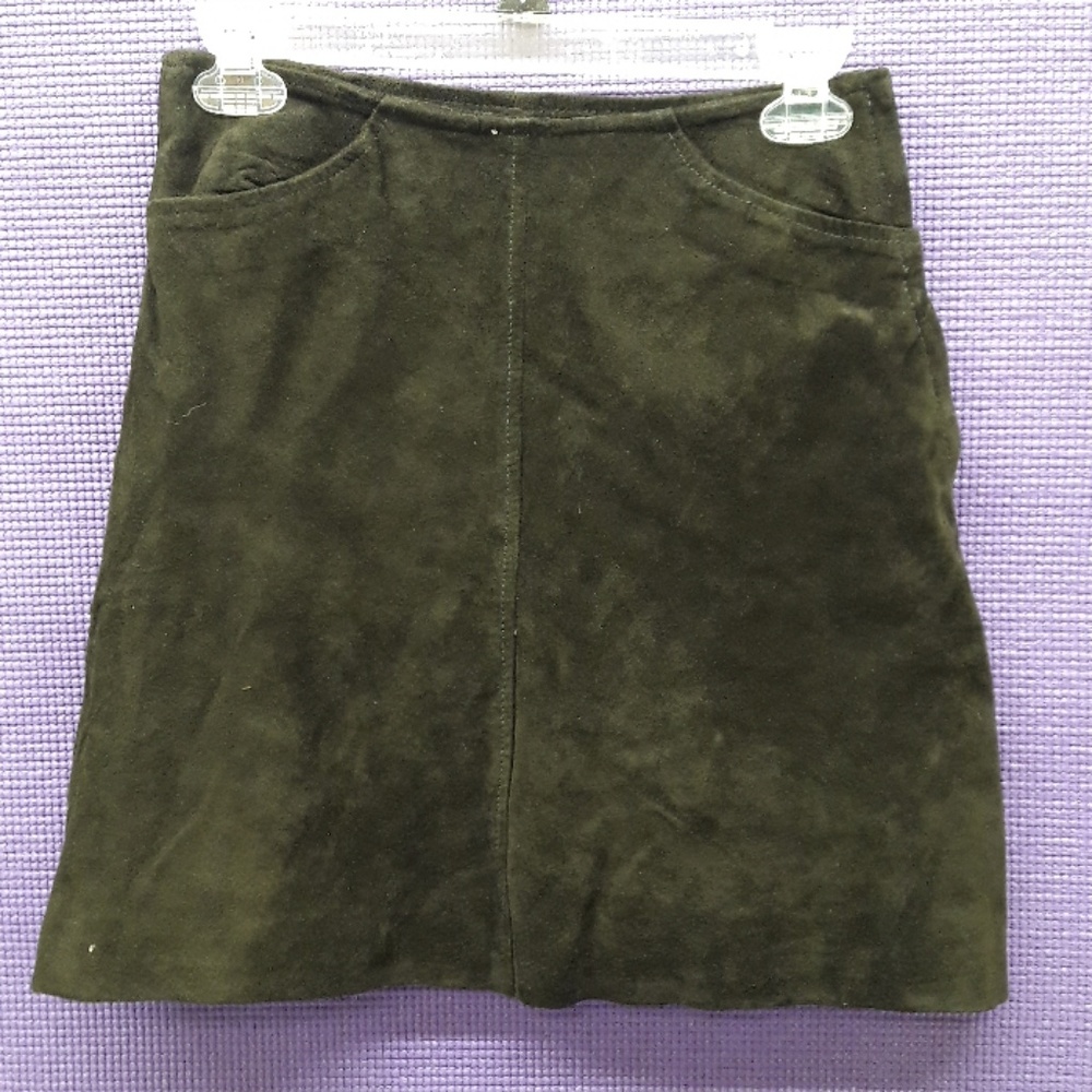 Moda Int'l Black Leather Mini Skirt, Pockets, Size 4, Victoria's Secret